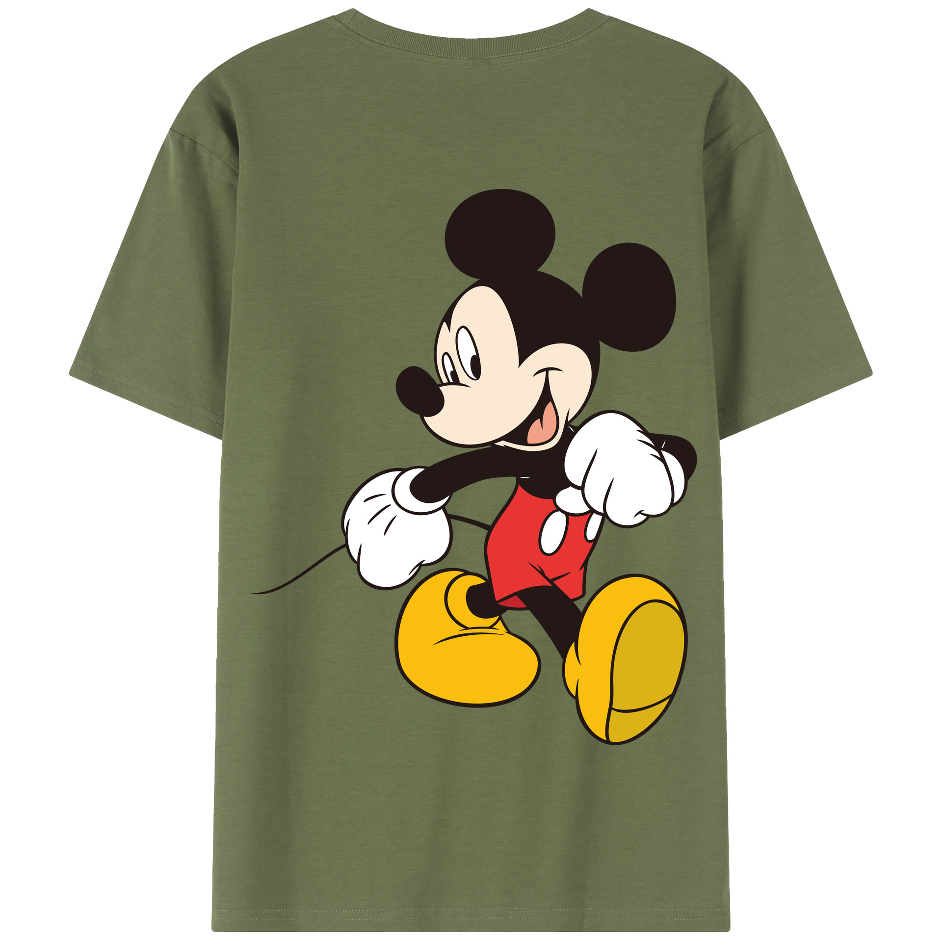 （画像用） ミッキーマウス Mickey Mouse 綿100％半袖Tシャツ（背面プリント）